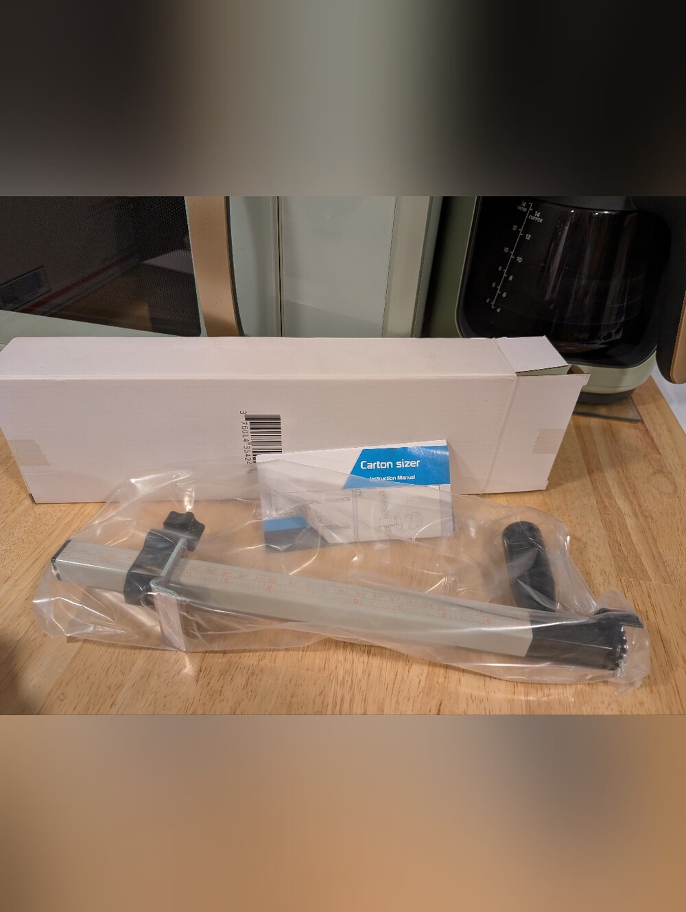 Carton Sizer Box Measuring Tool with Scoring Wheel